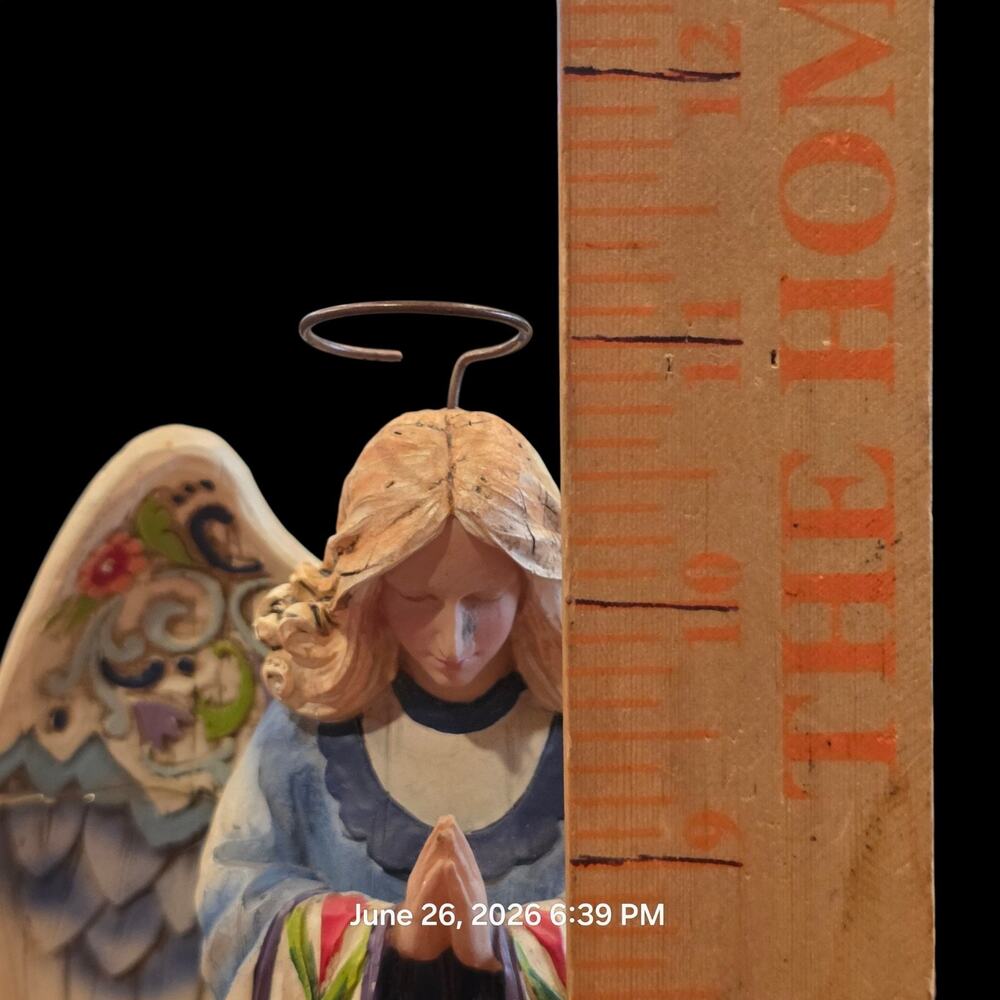 Jim Shore 4003513 "Peaceful Journey" Angel Figurine Enesco 11" Praying Memoriam - Picture 11 of 13